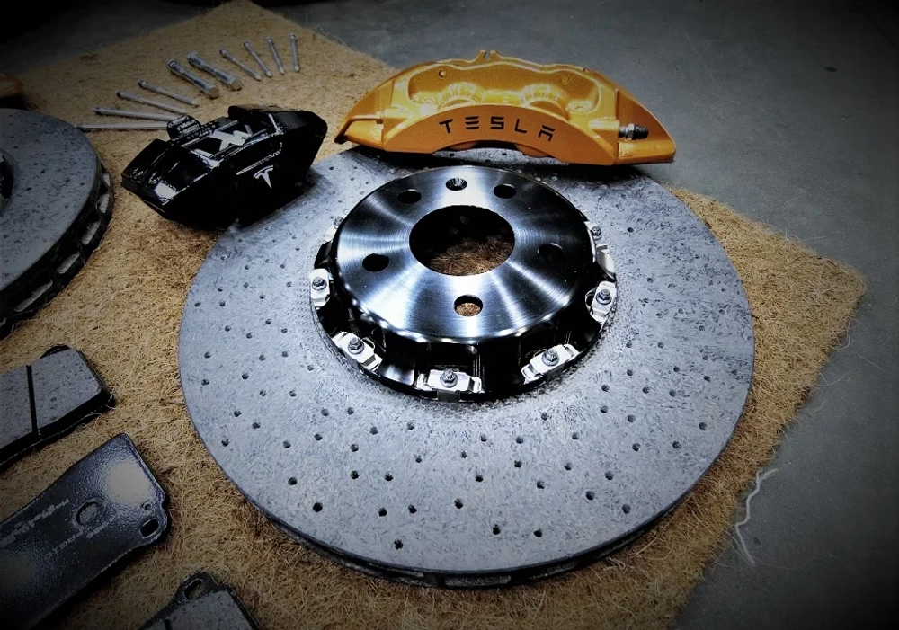 Усиленная карбон-керамическая тормозная система для Tesla Model X Model S Model 3 Model Y тормоза суппорт