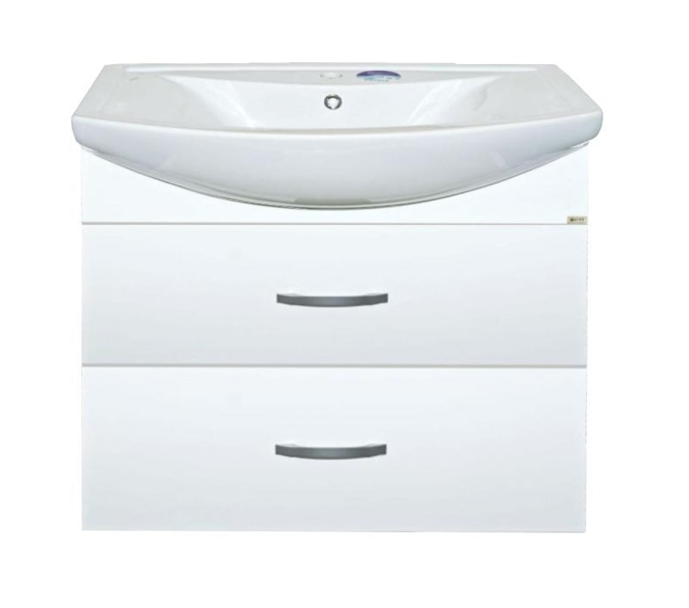 Тумба MISTY Балтика - 80 подвесная с 2 ящ. c умывальником