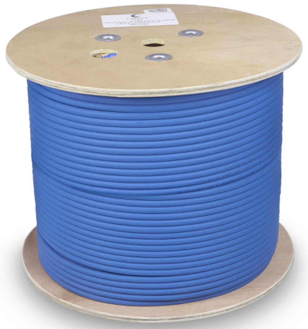 Кабель витая пара S/FTP 8 кат. 4 пары Cabeus SSTP-4P-Cat.8-SOLID-IN-LSZH-BL