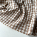 Вареный хлопок 250см. Бежево-кофейная клетка