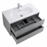Тумба с раковиной BelBagno KRAFT 80 2C-SO/LOV-800-LVB Cemento Grigio
