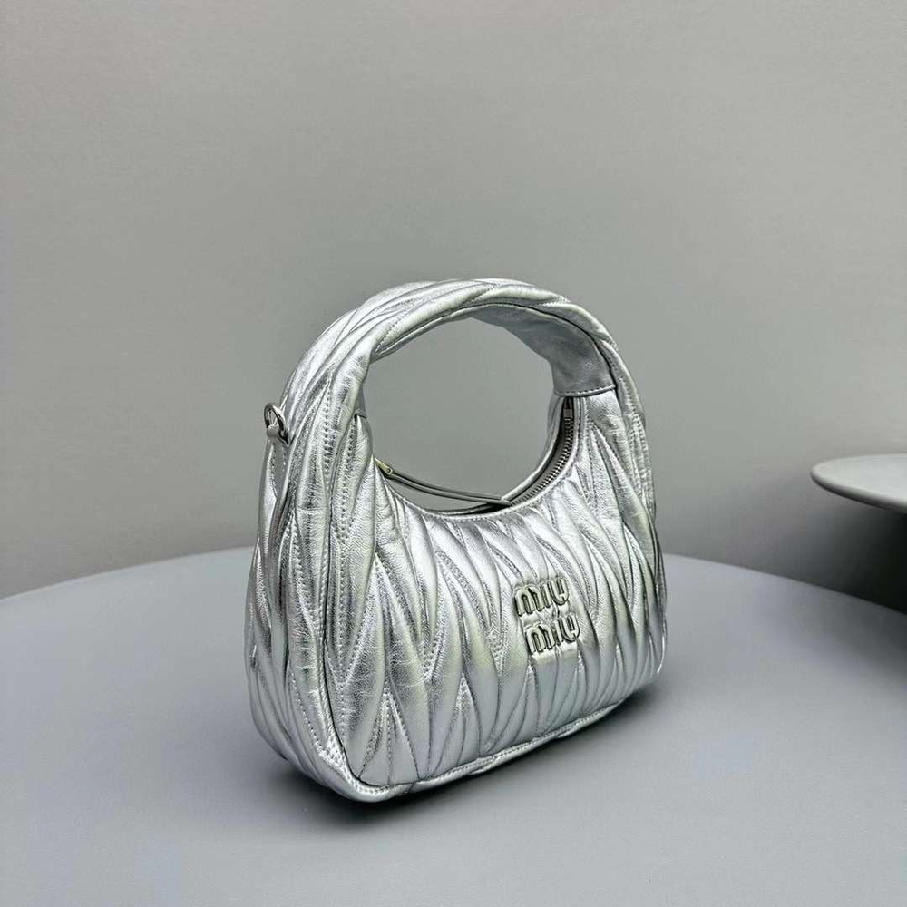 Miu Miu Wander matelassé mini hobo bag