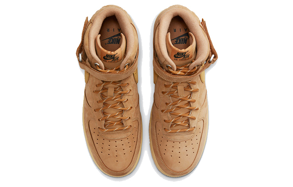 Nike Air Force 1 "Wheat" mid-top sneakers for men and women in the same wheat color