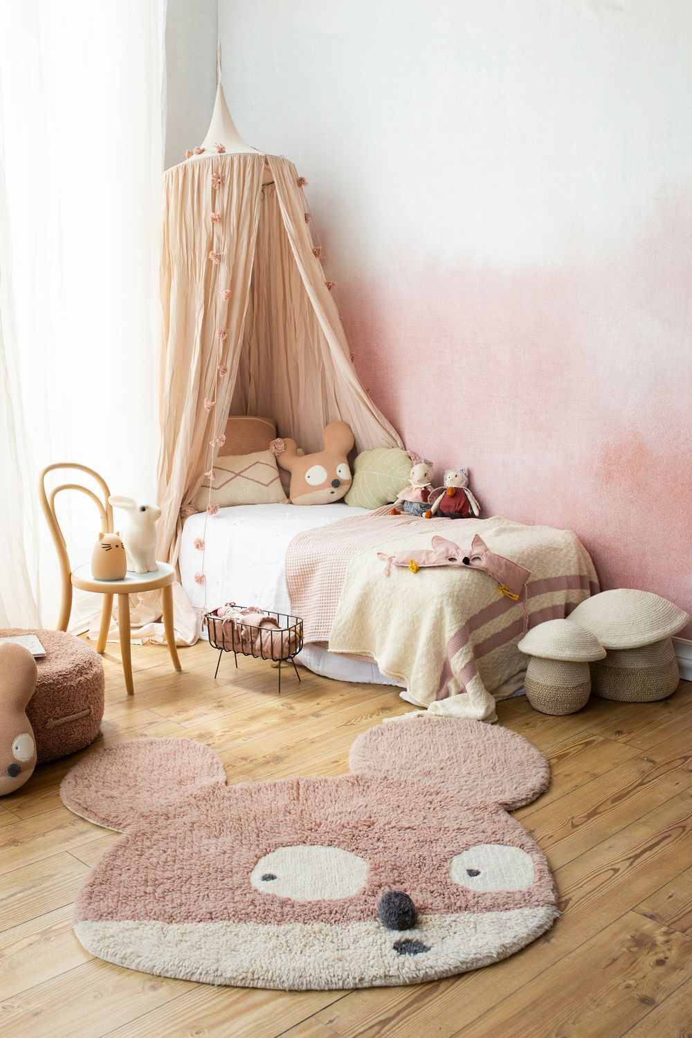 Шерстяной стираемый ковер Lorena Canals Miss Mighty Mouse (100 x 120 см)