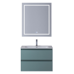 Тумба с раковиной подвесная BelBagno KRAFT-600-2C-SO-AO Голубой матовый, раковина белая BB600ETL