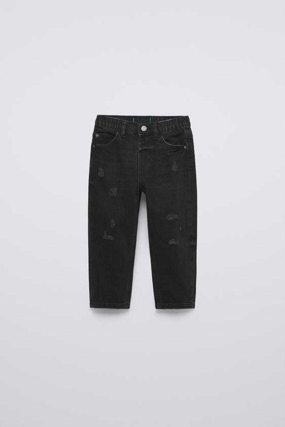 ZARA ДЖИНСЫ С НИЗКОЙ ПОСАДКОЙ, ЧЕРНЫЙ