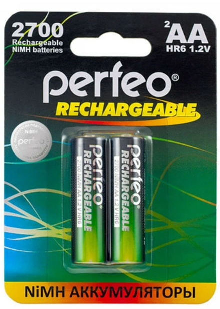 Аккумулятор AA (HR6) 2700 mAh Perfeo BL2 (Цена за упаковку 2 штуки)