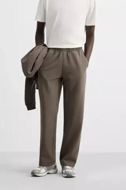ZARA БРЮКИ-ДЖОГГЕРЫ REGULAR FIT, ЗЕМЛЯНОЙ