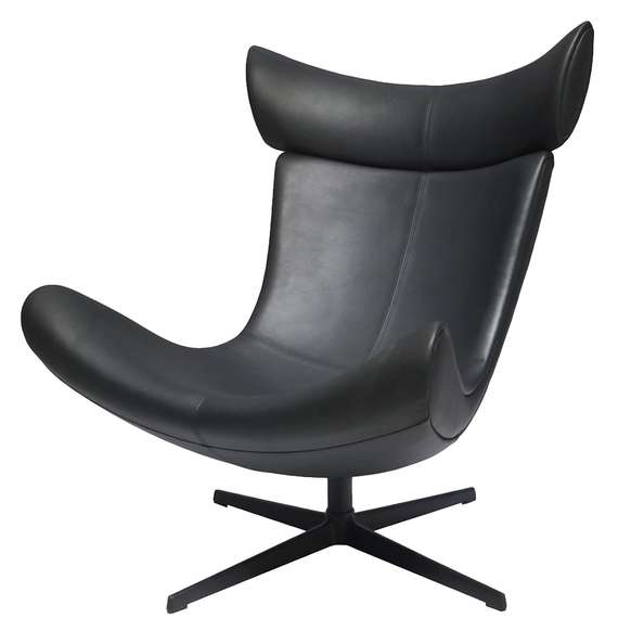 Кресло Toro, чёрная экокожа