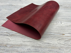 Кожа растительного дубления Миссури МС04 цв. Бордовый, толщ. 1,8-2,0 мм, ПАНЕЛИ