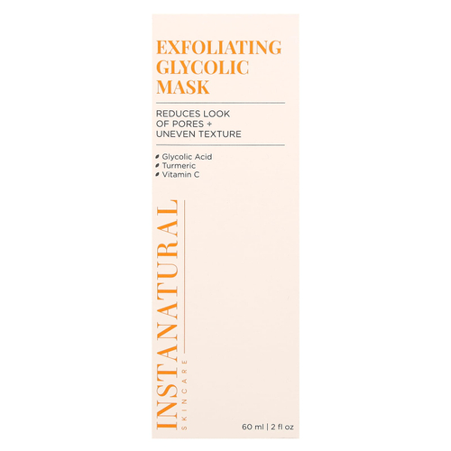 InstaNatural, отшелушивающая маска для лица с гликолевой кислотой, 60 мл (2 жидк. унции)