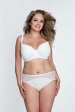 Однотонный бюстгальтер plus size на косточках с чашками из микрофибры (Размер: 80J) (Цвет: черный)