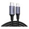 Кабель Ugreen US304 USB-C - Lightning M/M Shell Braided 1м черный (60759)