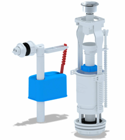 Арматура  бок,подв. кнопка АНИпласт WC6050 ЭКОНОМ