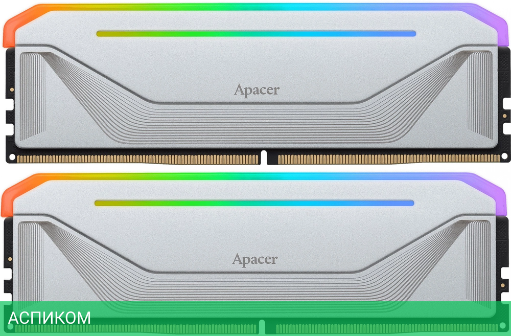 Оперативная память Apacer NOX RGB 2x32GB DDR5 PC5-44800 Silver (AH5U64G56C522NWAA-2)