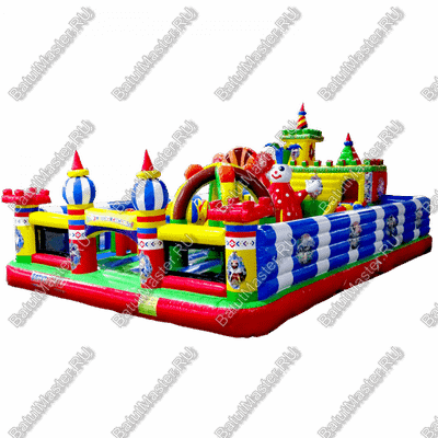 Коммерческий надувной батут "Сказочный замок", размер 11*7*5 м.