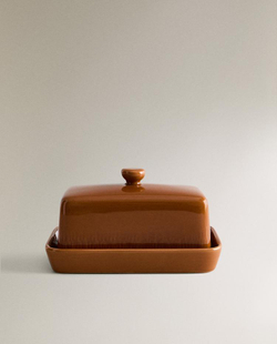 ZARA HOME КЕРАМИЧЕСКАЯ МАСЛЕНКА, ЖЕЛТЫЙ