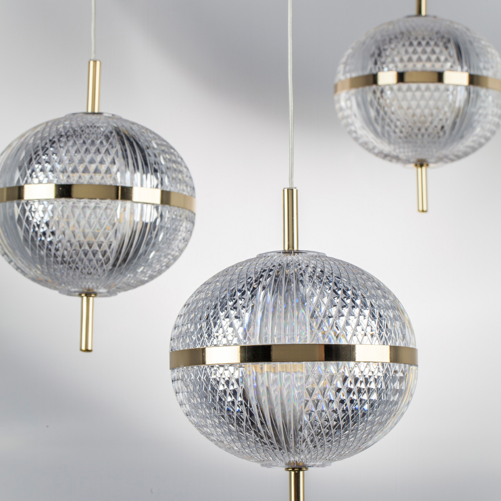 738023 Люстра ACRILE 7W LED 793LM 120G ЗОЛОТО 3000K