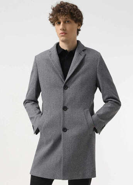 Мужское пальто (серое) Н7