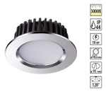 357601 SPOT NT18 492 хром Встраиваемый светильник IP44 LED 3000K 10W 100-265V DRUM