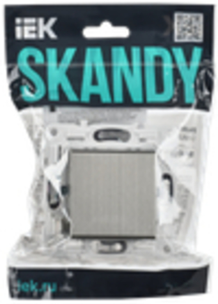 SKANDY Выключатель 1-клавишный перекрестный 10А SK-V03N металл никель IEK