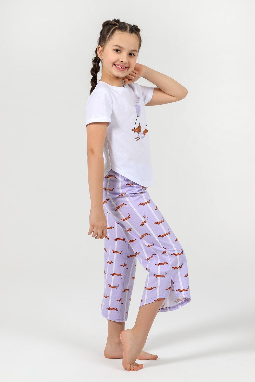 Костюм для девочки Таксы-1 Виотекс БЕЛЫЙ