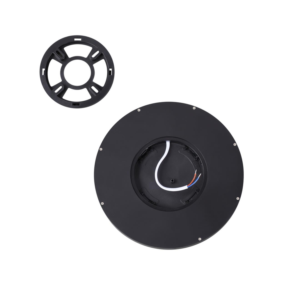7662/18L MITRA LED SN 555 Светильник пластик/белый/черный LED 18Вт 3000/4000K D230 IP40 OMEGA BLACK