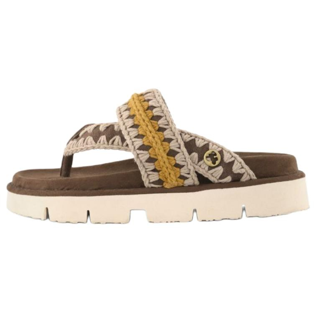 MOU Bio EVA Abrasion Resistant Flip Flops Women"s Dark Brown