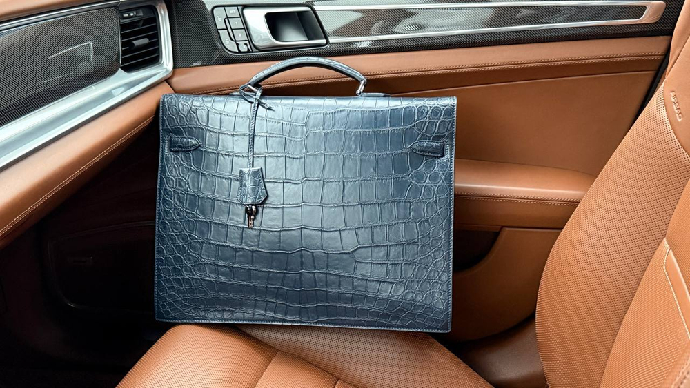 Портфель Hermes из кожи крокодила