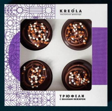 Конфеты "Трюфель ИНЖИР"в темном шоколаде" 4 шт 85 гр.