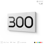 Номер на дверь 300, табличка на дверь для офиса, квартиры, кабинета, аудитории, склада, белая 120х70 мм, Айдентика Технолоджи