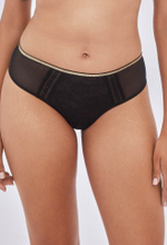 Трусики-бразилиана Chiara с узкой золотистой резинкой (Размер: 44) (Цвет: черный)