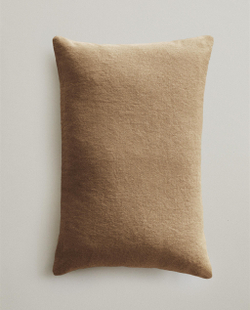 Zara Home наволочка декоративная из льна, коричневый, 40x60 см