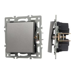 Механизм выключателя одноклавишный непроходной SWT-MK01-PL-GR (250V, 16A) (Arlight, -) 043712