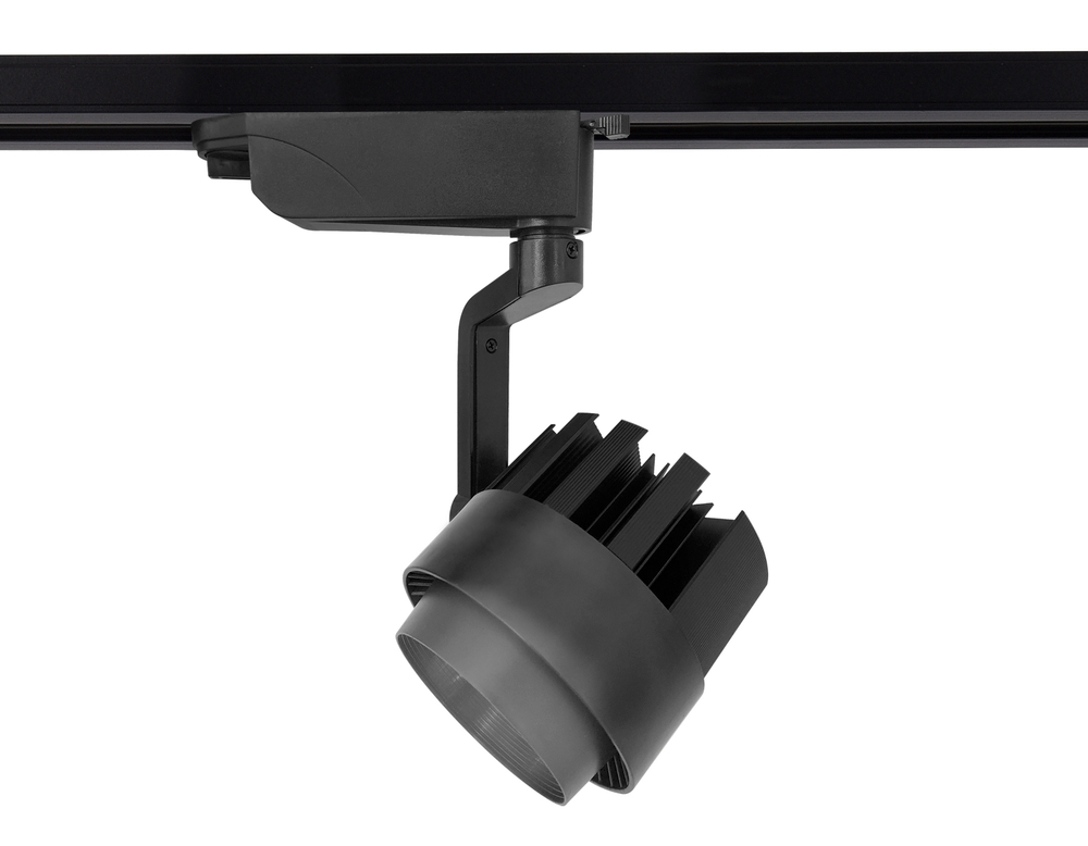 Трековый однофазный светодиодный светильник GL6108 BK черный LED 20W 4200K 24°