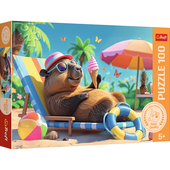 Puzzles - &quot;100&quot; - Capybara style relax / Trefl