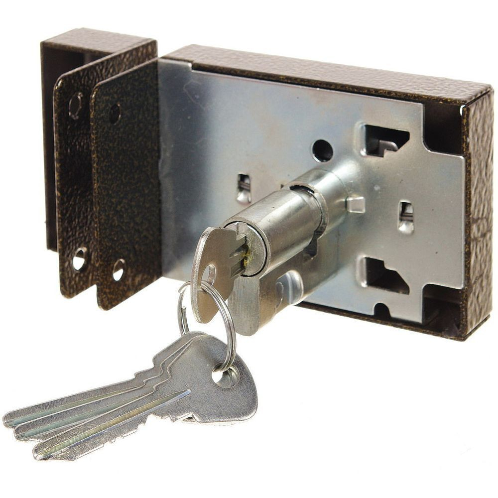 Замок накладной дверной, Омега, ЗН1 2Р, 00-00000624, бронза