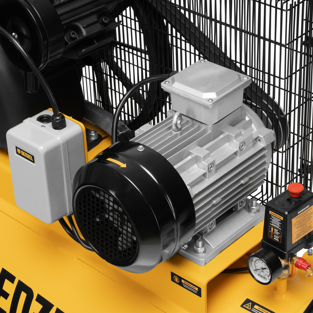 Компрессор воздушный рем. привод BCV 4000-T/200, 4,0 кВт, 200 литров, 690 л/мин Denzel