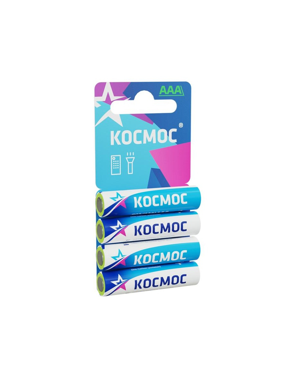 Элемент питания солевой AAA/R03 4хBL (блист.4шт) КОСМОС KOCR034BL