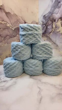 Софти пряжа Махровая 100%полиэстер 6х55г/60м Голубой