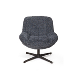 Кресло с кручением Mateo, букле биколорный синий