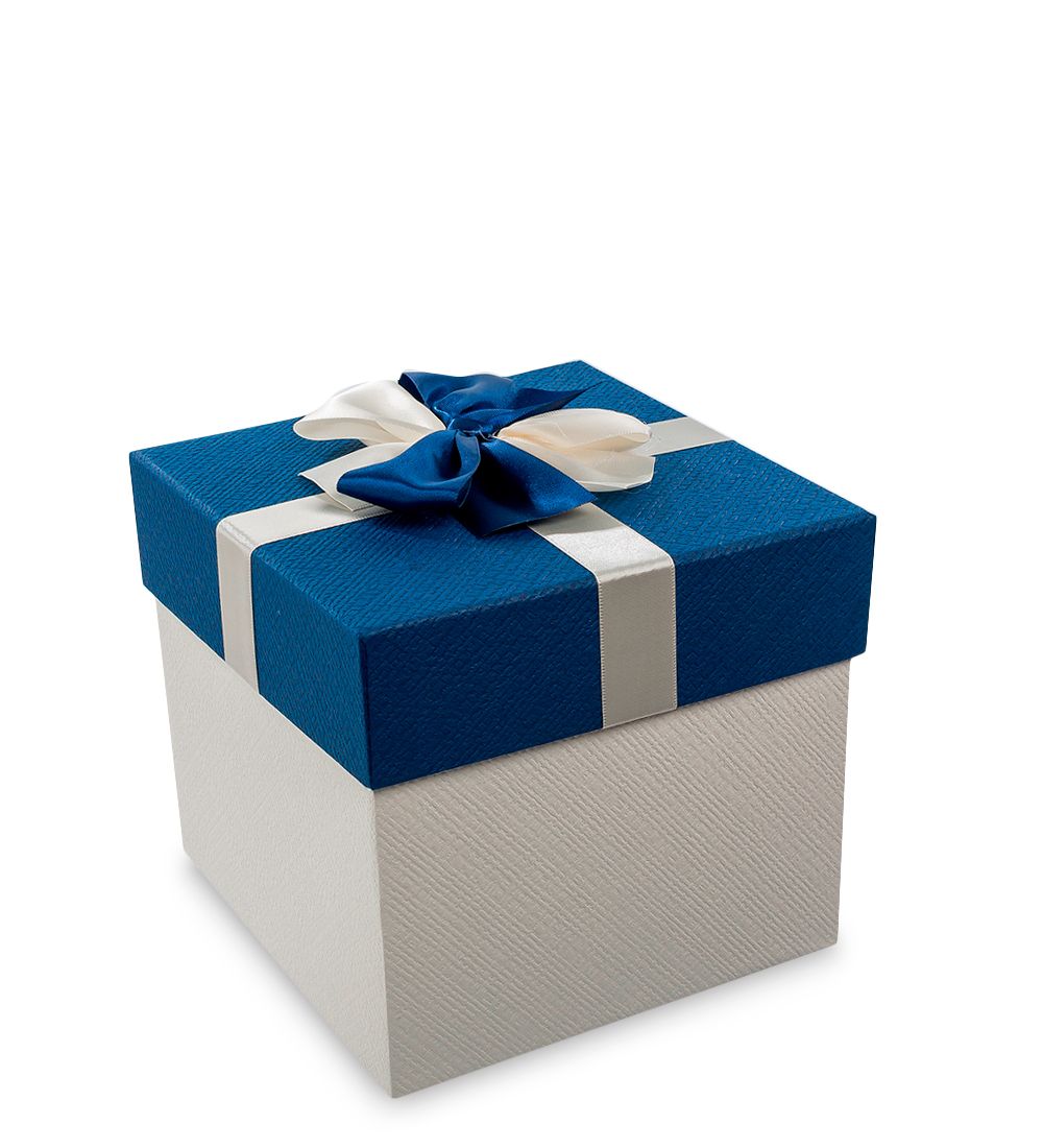 WF-40/2-B Коробка «Квадрат» цв.бел./син.