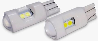 Светодиод 12V T10  6SMD 3030 White  Ceramic LENS 2+4SMD DTC-3006 (без цок)линза2+4SMD Ceram ТС-3006