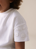 Футболка с вышивкой для девочки Next E51-319, Белый