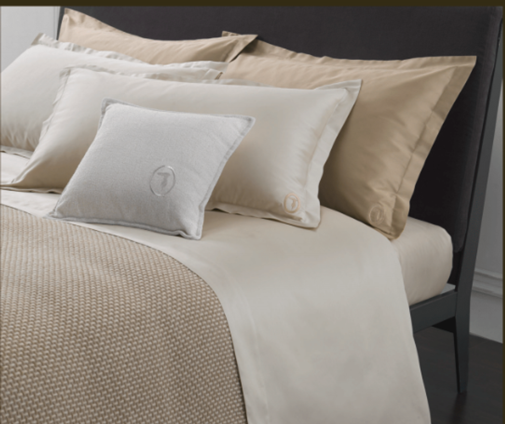 Постельное белье 2 спальное евро Trussardi New Line sand вид