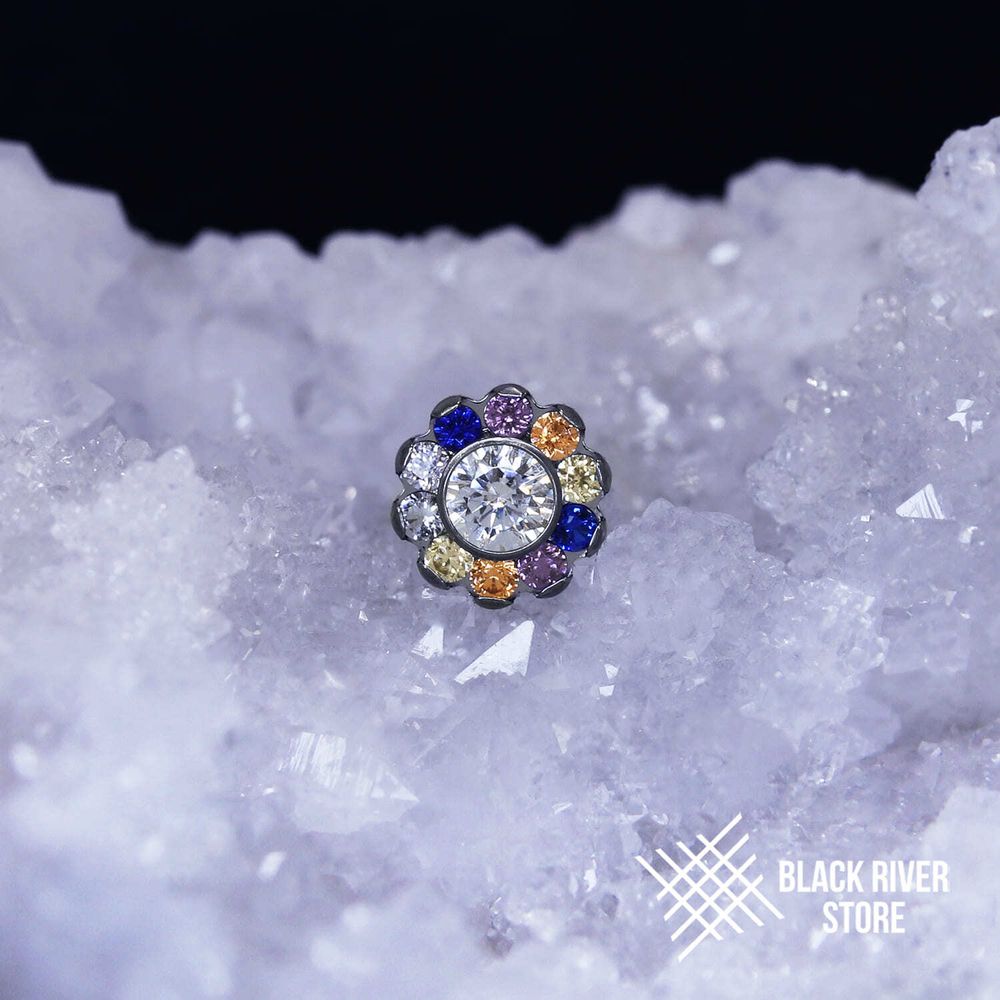 Sunflower Big HM Crystal &amp; Orange PVD Yellow