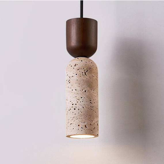 Серия подвесных светильников из травертина Lunor