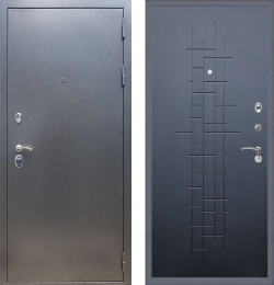 Входная металлическая дверь RеX (РЕКС) 11 Антик серебро / ФЛ-289 Ясень черный