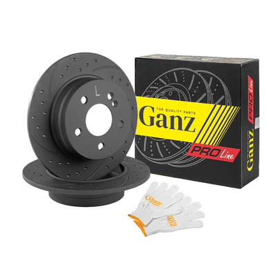 Диск тормозной задний перфорированный PRO-Line с покрытием (компл.2 шт) MB W204 07 /D=278mm GANZ GIJ06116S