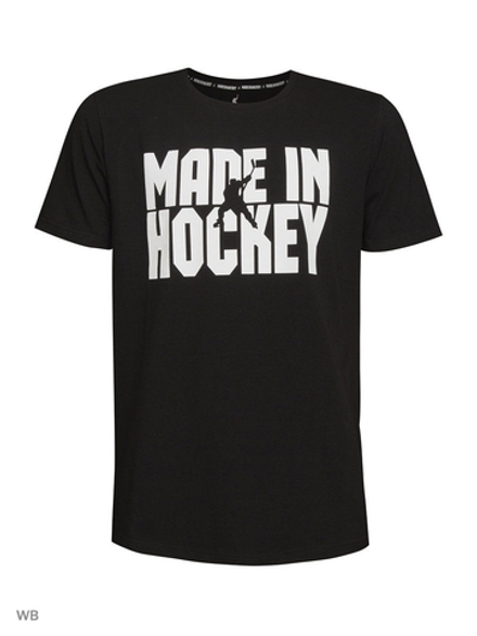 Мужская футболка черная "Made In Hockey"